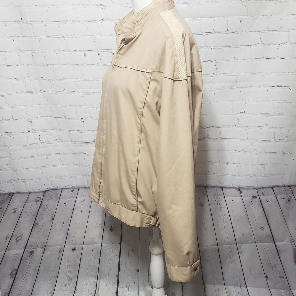 Vintage Men's Peter England Sz L Tan Bomber Jacket - Picture 13 of 13